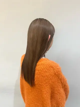 セミロング 【韓国艶カラー🎀】 添田 菜摘のヘアスタイル