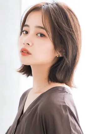 ミディアム カラー CLUTCH博多 RIHOのヘアスタイル