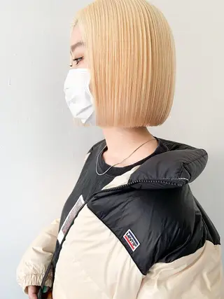 ミディアム カラー パーマ ヘアアレンジ メンズ ハイトーン/レイヤー 🌸さくらのヘアスタイル