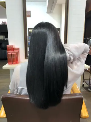 ロング 髪質改善ストレートo rメンズスタイル今岡のヘアスタイル