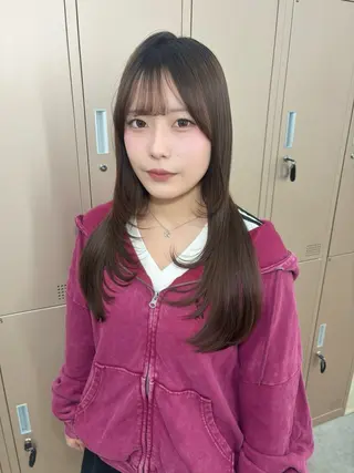 セミロング Hazuki🎀 /韓国ヘア/レイヤーのヘアスタイル