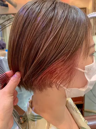 ショート メンズ／パーマ ／レディース髪質改善のヘアスタイル
