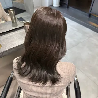 セミロング あおい/透明感 /ハイトーンのヘアスタイル