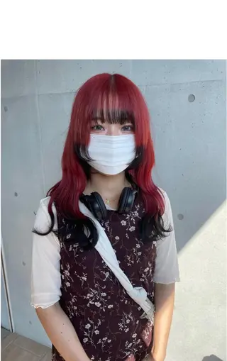 カラー 透明感ブリーチ ハイトーンウエダのヘアスタイル