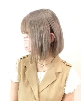 ミディアム カラー 🌙HIZUKI🌙 ハイトーン 艶髪のヘアスタイル