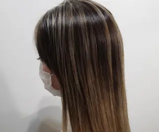 ロング カラー 饒平名 知也のヘアスタイル