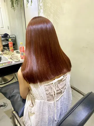 ミディアム カラー 太我/フェザーパーマ /ニュアンスパーマのヘアスタイル