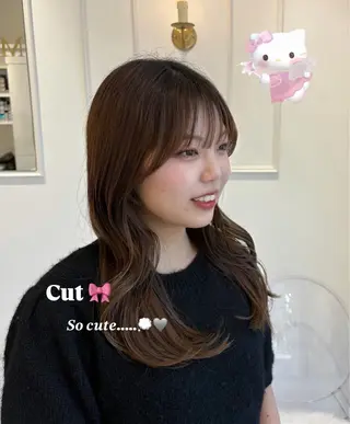 ロング カラー ParveMix🎀 稲垣 詞葉のヘアスタイル