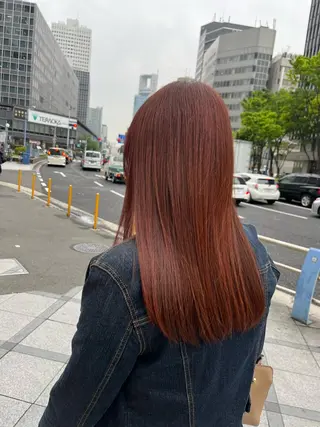 セミロング マンツーマン 縮毛矯正/マユコのヘアスタイル