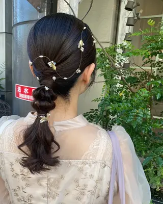 セミロング 鈴木 奈波のヘアスタイル