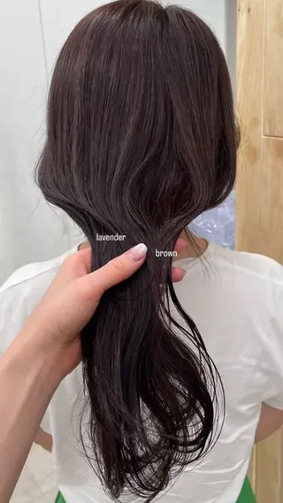 ロング 盛れる透明感カラー・ momokaのヘアスタイル