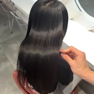 ロング カラー 山崎/ボブ縮毛矯正 レイヤー髪質改善のヘアスタイル