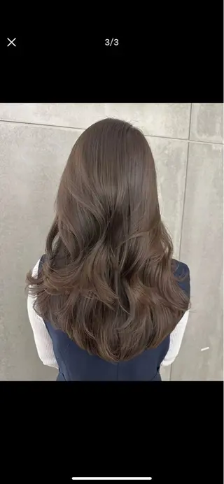 カラー 韓国風レイヤーカラー ライムのヘアスタイル