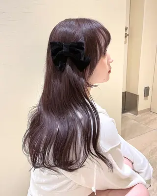 ロング RIKO👼🏻💓 韓国ガーリーのヘアスタイル