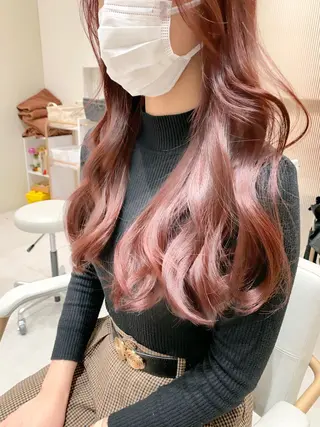 ロング カラー レイヤー専門家 ダブルカラー修のヘアスタイル