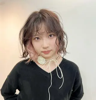 ミディアム カラー いざわりお /梅田/ブリーチのヘアスタイル