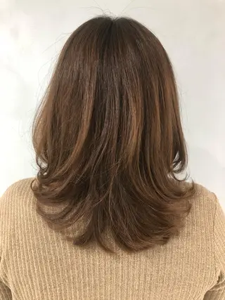 ミディアム 髪質改善イノアカラー 富澤ショウタのヘアスタイル