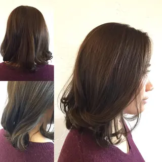 ミディアム カラー ヘアアレンジ Add9 久保田 陽代のヘアスタイル