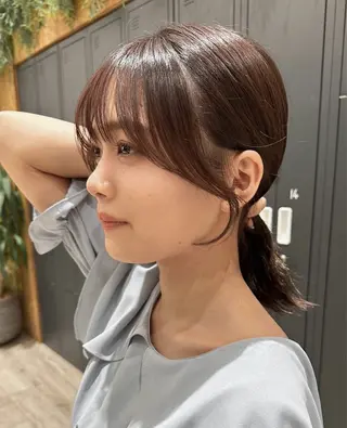 ロング カラー ヘアアレンジ 似合わせ/透明感 カラー/豊中/かこのヘアスタイル