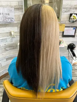 セミロング カラー 大坪 拓斗のヘアスタイル