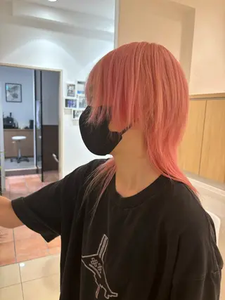 ミディアム カラー ヘアアレンジ ミドウチ アヤカのヘアスタイル