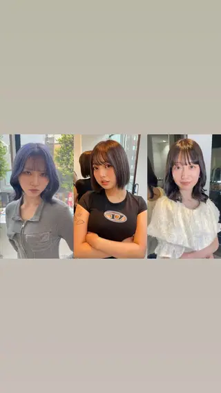 ミディアム カラー 【無料カットモデル】 水山まさはる🌸のヘアスタイル