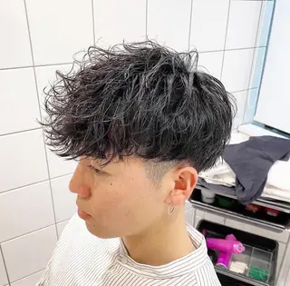 ショート カラー パーマ 【メンズ特化】 笹目純のヘアスタイル