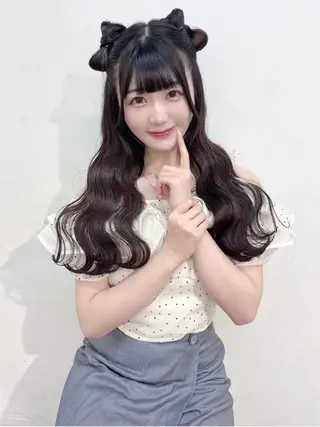 ロング ヘアアレンジ 透明感カラー 💞みどりのヘアスタイル
