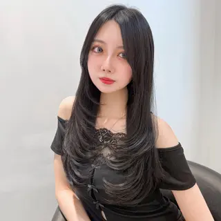 ロング 原宿/韓国レイヤー ボブ/顔周りYasuのヘアスタイル