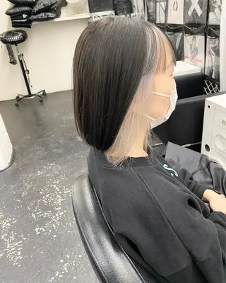 ミディアム パーマ ヘアアレンジ メンズ キッズ ブリーチ　ハイトーン 特化🌈フジタハルキのヘアスタイル