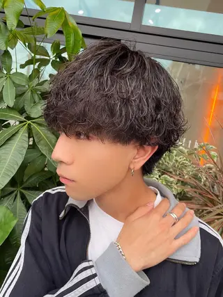 ショート パーマ メンズ 松下 友希 【fifth】のヘアスタイル