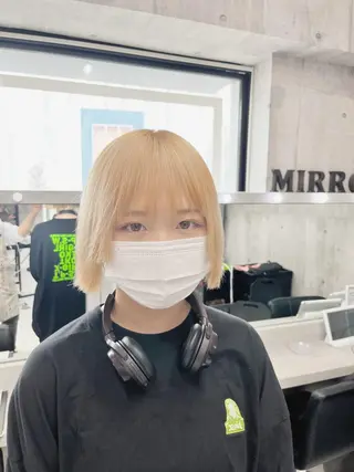 セミロング カラー 【毎朝セット3分】 メンズパーマ　真人のヘアスタイル