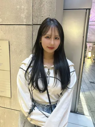 ロング カラー パーマ ヘアアレンジ 髪質改善/韓国風 レイヤー/田村祐樹のヘアスタイル