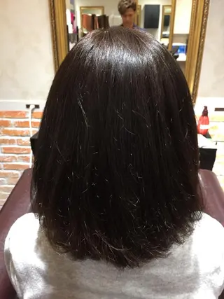 ミディアム セミロング カラー 田中 光のヘアスタイル