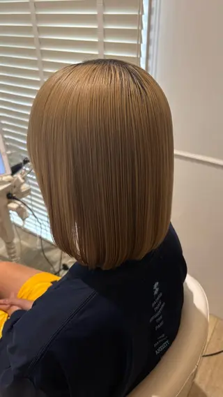 ミディアム カラー 似合わせ 顔周りYUUGAのヘアスタイル