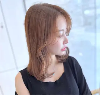 ミディアム 梶 久菜乃のヘアスタイル