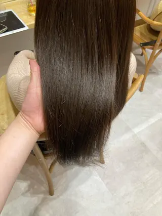 セミロング ✨色持ちの良い艶 カラー✨蟹江真世のヘアスタイル