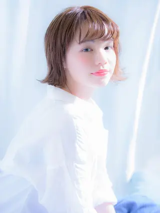 ミディアム カラー レイヤーカット✂️ 横浜No1♡下鳥翔子のヘアスタイル