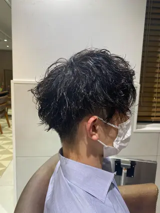 ショート カラー パーマ ヘアアレンジ メンズ メンズパーマの巨匠 鈴木純のヘアスタイル