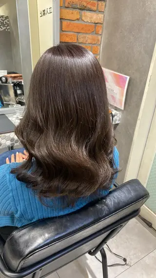 ミディアム カラー 𝒀𝒖𝒊𝒏𝒂 梅田/透明感カラーのヘアスタイル