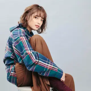 パーマ hoNua. 栄/透明感カラーのヘアスタイル