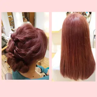 ロング カラー ヘアアレンジ 加藤 あやみのヘアスタイル