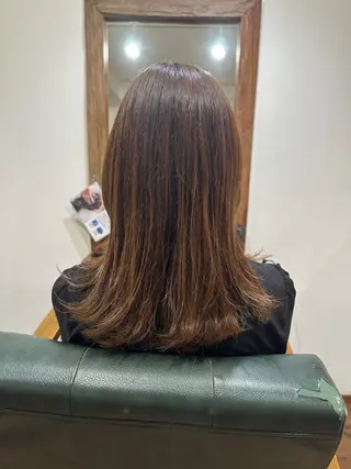 ミディアム 原田 梨乃のヘアスタイル
