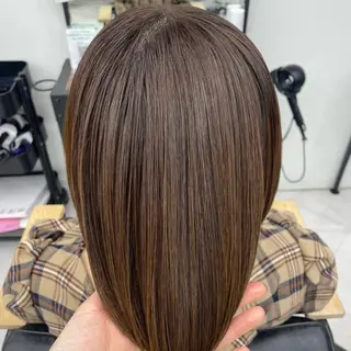 セミロング カラー パーマ ヘアアレンジ メンズ mona/ ストレートスタイル✨のヘアスタイル