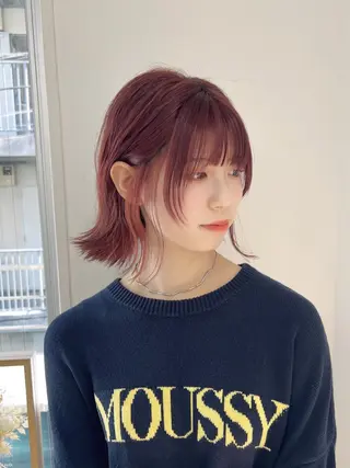 ショート カラー 渋谷レイヤーカット❌ 縮毛矯正専門/武田涼のヘアスタイル