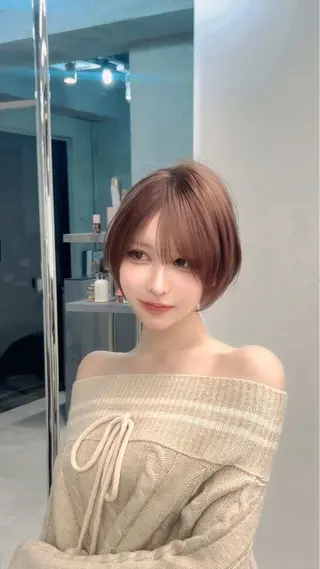 ショート カラー Celan 表参道所属・ゆうさ │ 美髪矯正 ボブ ショートのヘアスタイル