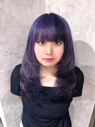 ロング カラー ブリーチ/エクステ/ 新宿/アリルのヘアスタイル