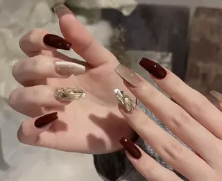ネイル ロングネイル長さ出し 専門Spade Qのネイルデザイン