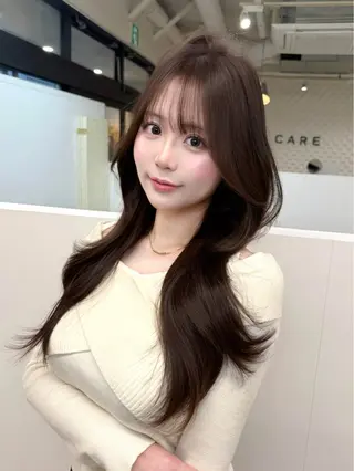 ロング レイヤーカット/ 艶カラー/山内一暉のヘアスタイル