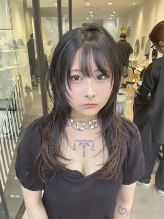 ロング 韓国レイヤー/透明感 /髪質改善/アジキのヘアスタイル